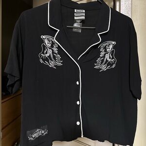 Broken Promises button up tee